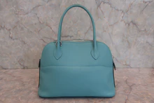 画像をギャラリービューアに読み込む, HERMES／エルメス ボリード27 ヴォースイフト ブルーアトール X刻印 ショルダーバッグ 800040048
