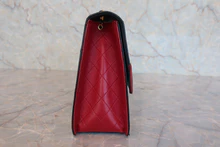 画像をギャラリービューアに読み込む, CHANEL/シャネル 2.55バイカラーチェーンショルダーバッグ ラムスキン ブラック/レッド/ゴールド金具 ショルダーバッグ 800020199