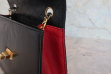 画像をギャラリービューアに読み込む, CHANEL/シャネル 2.55バイカラーチェーンショルダーバッグ ラムスキン ブラック/レッド/ゴールド金具 ショルダーバッグ 800020199
