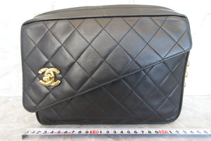 CHANEL/シャネル マトラッセフリンジチェーンショルダーバッグ ラムスキン ブラック/ゴールド金具 ショルダーバッグ 600120084