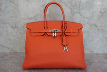 画像をギャラリービューアに読み込む, HERMES／エルメス バーキン35 トリヨンクレマンス オレンジポピー □R刻印 ハンドバッグ 800040055
