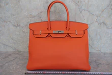 画像をギャラリービューアに読み込む, HERMES/エルメス バーキン35 トリヨンクレマンス オレンジポピー □R刻印 ハンドバッグ 800040055