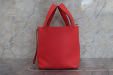 画像をギャラリービューアに読み込む, HERMES/エルメス ピコタンロックPM トリヨンクレマンス ルージュカザック A刻印 ハンドバッグ 700050026