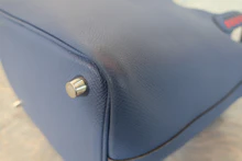 画像をギャラリービューアに読み込む, HERMES/エルメス ピコタンロックPMトレサージュ ヴォーエプソン ブルーブライトン/カプシーヌ/ブルーサフィール C刻印 ハンドバッグ 700120132