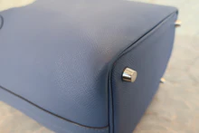 画像をギャラリービューアに読み込む, HERMES/エルメス ピコタンロックPMトレサージュ ヴォーエプソン ブルーブライトン/カプシーヌ/ブルーサフィール C刻印 ハンドバッグ 700120132