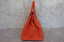 画像をギャラリービューアに読み込む, HERMES/エルメス バーキン35 トリヨンクレマンス オレンジポピー □R刻印 ハンドバッグ 800040055