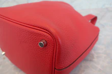 画像をギャラリービューアに読み込む, HERMES/エルメス ピコタンロックPM トリヨンクレマンス ルージュカザック A刻印 ハンドバッグ 700050026