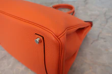 画像をギャラリービューアに読み込む, HERMES/エルメス バーキン35 トリヨンクレマンス オレンジポピー □R刻印 ハンドバッグ 800040055