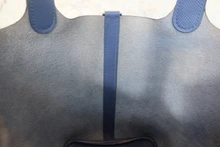 画像をギャラリービューアに読み込む, HERMES/エルメス ピコタンロックPMトレサージュ ヴォーエプソン ブルーブライトン/カプシーヌ/ブルーサフィール C刻印 ハンドバッグ 700120132