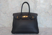 画像をギャラリービューアに読み込む, HERMES／エルメス バーキン30 トゴ ブラック □G刻印 ハンドバッグ 800030152
