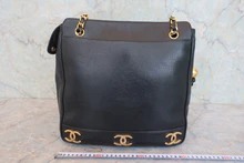 画像をギャラリービューアに読み込む, CHANEL/シャネル トリプルココマークチェーンショルダーバッグ キャビアスキン ブラック/ゴールド金具 ショルダーバッグ 800030012
