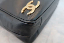 画像をギャラリービューアに読み込む, CHANEL/シャネル トリプルココマークチェーンショルダーバッグ キャビアスキン ブラック/ゴールド金具 ショルダーバッグ 800030012
