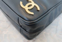 画像をギャラリービューアに読み込む, CHANEL/シャネル トリプルココマークチェーンショルダーバッグ キャビアスキン ブラック/ゴールド金具 ショルダーバッグ 800030012
