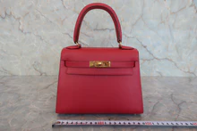 画像をギャラリービューアに読み込む, HERMES／エルメス ミニケリー20 クシュベル ルージュヴィフ □C刻印 ショルダーバッグ 800040066
