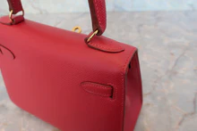 画像をギャラリービューアに読み込む, HERMES／エルメス ミニケリー20 クシュベル ルージュヴィフ □C刻印 ショルダーバッグ 800040066
