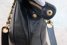 画像をギャラリービューアに読み込む, CHANEL/シャネル トリプルココマークチェーンショルダーバッグ キャビアスキン ブラック/ゴールド金具 ショルダーバッグ 800030012
