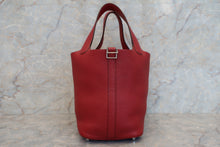 Load image into Gallery viewer, HERMES PICOTIN LOCK PM Clemence leather Rouge garance □Q Engraving Hand bag 700010089
