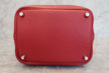 Load image into Gallery viewer, HERMES PICOTIN LOCK PM Clemence leather Rouge garance □Q Engraving Hand bag 700010089
