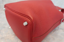 Load image into Gallery viewer, HERMES PICOTIN LOCK PM Clemence leather Rouge garance □Q Engraving Hand bag 700010089
