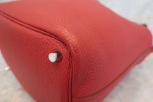 Load image into Gallery viewer, HERMES PICOTIN LOCK PM Clemence leather Rouge garance □Q Engraving Hand bag 700010089
