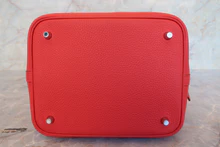 画像をギャラリービューアに読み込む, HERMES/エルメス ピコタンロックMM トリヨンクレマンス ルージュトマト X刻印 ハンドバッグ 700100020