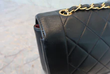 画像をギャラリービューアに読み込む, CHANEL/シャネル ダイアナマトラッセチェーンショルダーバッグ ラムスキン ブラック/ゴールド金具 ショルダーバッグ 800020195