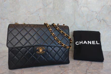 画像をギャラリービューアに読み込む, CHANEL/シャネル 中マトラッセシングルフラップWチェーンショルダーバッグ ラムスキン ブラック/ゴールド金具 ショルダーバッグ 800030137