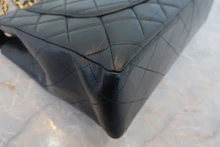 画像をギャラリービューアに読み込む, CHANEL/シャネル 中マトラッセシングルフラップWチェーンショルダーバッグ ラムスキン ブラック/ゴールド金具 ショルダーバッグ 800030137