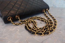 画像をギャラリービューアに読み込む, CHANEL/シャネル 中マトラッセシングルフラップWチェーンショルダーバッグ ラムスキン ブラック/ゴールド金具 ショルダーバッグ 800030137