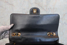 画像をギャラリービューアに読み込む, CHANEL/シャネル 中マトラッセシングルフラップWチェーンショルダーバッグ ラムスキン ブラック/ゴールド金具 ショルダーバッグ 800030137
