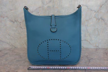 画像をギャラリービューアに読み込む, HERMES/エルメス エブリン3PM トリヨンクレマンス ブルージーン ショルダーバッグ 800040064