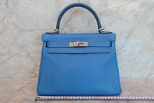 画像をギャラリービューアに読み込む, HERMES/エルメス ケリー28 トリヨンクレマンス ミコノス □O刻印 ショルダーバッグ 700070190