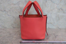 画像をギャラリービューアに読み込む, HERMES/エルメス ピコタンロックPM トリヨンクレマンス ルージュピヴォワンヌ C刻印 ハンドバッグ 800040060