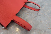 画像をギャラリービューアに読み込む, HERMES／エルメス ピコタンロックＰＭ トリヨンクレマンス ルージュピヴォワンヌ C刻印 ハンドバッグ 800040060

