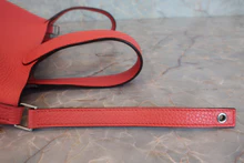 画像をギャラリービューアに読み込む, HERMES/エルメス ピコタンロックPM トリヨンクレマンス ルージュピヴォワンヌ C刻印 ハンドバッグ 800040060