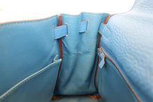 画像をギャラリービューアに読み込む, HERMES/エルメス ケリー28 トリヨンクレマンス ミコノス □O刻印 ショルダーバッグ 700070190