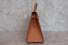 画像をギャラリービューアに読み込む, HERMES／エルメス ケリー28 ボックスカーフ ナチュラル 〇X刻印 ショルダーバッグ 800040044
