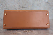 画像をギャラリービューアに読み込む, HERMES/エルメス ケリー28 ボックスカーフ ナチュラル 〇X刻印 ショルダーバッグ 800040044