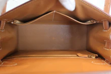 画像をギャラリービューアに読み込む, HERMES/エルメス ケリー28 ボックスカーフ ナチュラル 〇X刻印 ショルダーバッグ 800040044