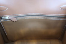 画像をギャラリービューアに読み込む, HERMES／エルメス ケリー28 ボックスカーフ ナチュラル 〇X刻印 ショルダーバッグ 800040044
