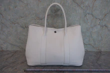 画像をギャラリービューアに読み込む, HERMES／エルメス ガーデンパーティPM ネゴンダ ホワイト □N刻印 トートバッグ 800020262
