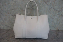 画像をギャラリービューアに読み込む, HERMES/エルメス ガーデンパーティPM ネゴンダ ホワイト □N刻印 トートバッグ 800020262