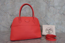 画像をギャラリービューアに読み込む, HERMES/エルメス ボリード27 ヴォーエプソン ルージュトマト X刻印 ショルダーバッグ 800040051