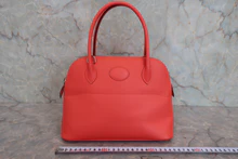 画像をギャラリービューアに読み込む, HERMES／エルメス ボリード27 ヴォーエプソン ルージュトマト X刻印 ショルダーバッグ 800040051
