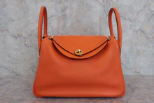 画像をギャラリービューアに読み込む, HERMES/エルメス リンディ30 トリヨンクレマンス オレンジ □O刻印 ショルダーバッグ 800040056