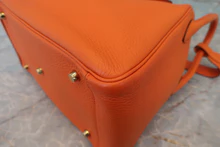 画像をギャラリービューアに読み込む, HERMES/エルメス リンディ30 トリヨンクレマンス オレンジ □O刻印 ショルダーバッグ 800040056