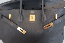 将图片加载到图库查看器，HERMES BIRKIN 40 Togo leather Black □M刻印 Hand bag 600120112
