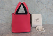 画像をギャラリービューアに読み込む, HERMES/エルメス ピコタンロックカザックPM トリヨンクレマンス ローズエクストリーム/ブルーニュイ D刻印 ハンドバッグ 800040067