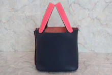 画像をギャラリービューアに読み込む, HERMES/エルメス ピコタンロックカザックPM トリヨンクレマンス ローズエクストリーム/ブルーニュイ D刻印 ハンドバッグ 800040067