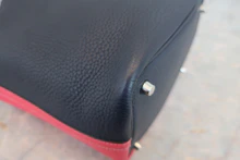 画像をギャラリービューアに読み込む, HERMES/エルメス ピコタンロックカザックPM トリヨンクレマンス ローズエクストリーム/ブルーニュイ D刻印 ハンドバッグ 800040067